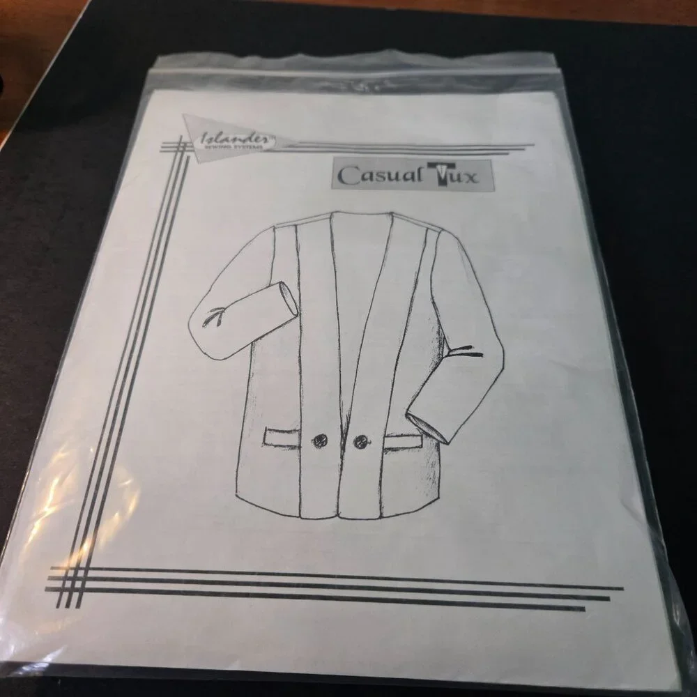 Islander Sewing Systems Casual Tux sewing pattern womens 90s CUT to size Large